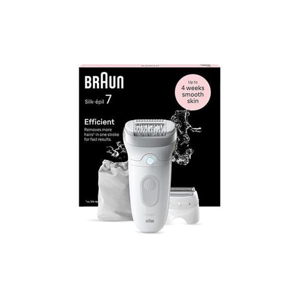 Eltrådspruta - Braun - Silk Epil 7 SE7-041 - 40 pincetter - Wet &amp; Dry - Uppladdningsbar