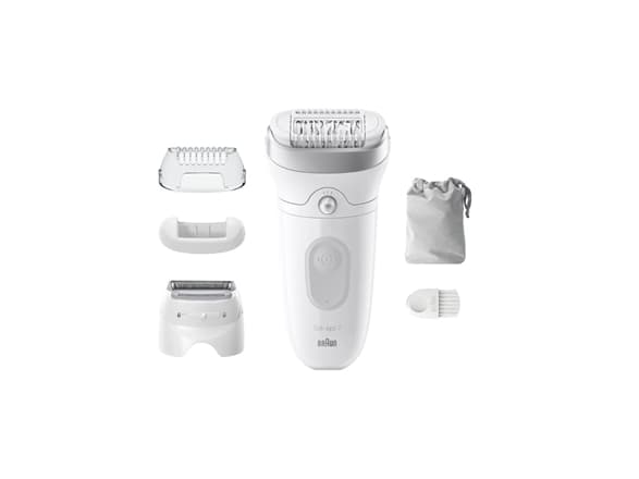 Braun Silk-épil 7 7-041, Grå, Vit, MicroGrip, Armhåla, Bikini, Tyskland, 0,5 mm, Batteri