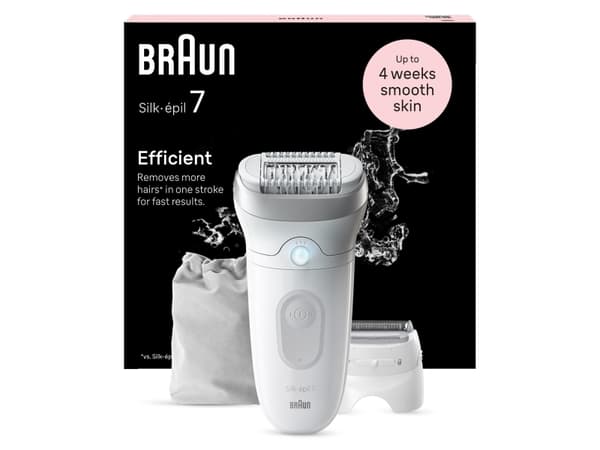 Braun Silk-épil 7 7-041, Grå, Vit, MicroGrip, Armhåla, Bikini, Tyskland, 0,5 mm, Batteri