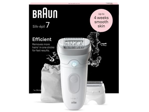 Braun Silk-épil 7 7-041, Grå, Vit, MicroGrip, Armhåla, Bikini, Tyskland, 0,5 mm, Batteri