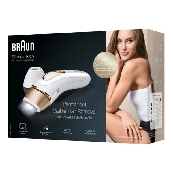 BRAUN SILK EXPERT PRO 5 SKIN PRO 2.0 pulserande ljus epilator PL5157 BODY FACE &amp; BIKINI