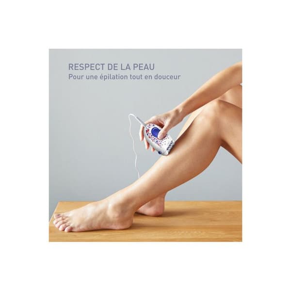 Calor Skin Spirit Electric Epilator Massage System EP2904C0 WHITE BLUE