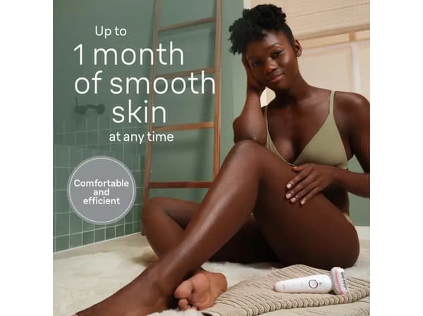 Braun Silk-épil 9 9-030, White, 40 tweezers, MicroGrip, Epilation, Shaving, AC/Battery, 100 - 240 V