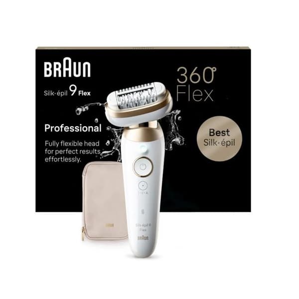 Epilator - BRAUN - Silk Epil 9-011 3D - Flexibel huvud - Wet &amp; Dry-teknologi - 40 MicroGrip pincettar