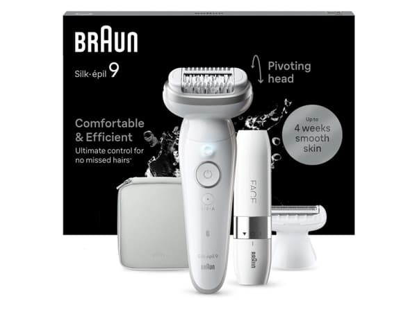 Braun Silk-épil 9 9-341, White, 40 tweezers, MicroGrip, Battery, 100 - 240 V, 50 - 60 Hz