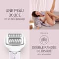 Miniatyrbild 2 av 2: Elektrisk epilator - Panasonic - ES-EY80-P503 - Multifunktionell - Uppladdningsbar - Vattentät