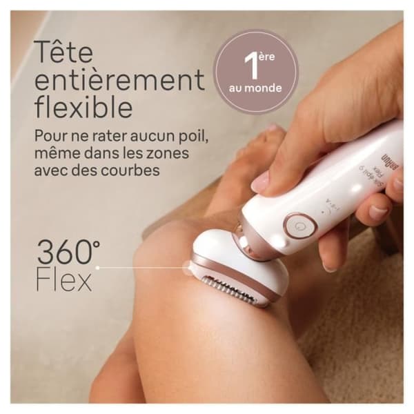Braun Silk-épil 9 Flex Epilator - Med rakkniv för kvinnor, trimmerkam, exfolierande borste och miniansiktshyvel - Bl