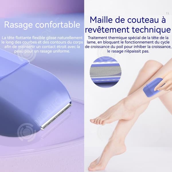 INN Rakapparat för kvinnor 500mAh mini elektrisk epilator 3-i-1 klipphuvud för ansikte kropp precisionstrimmer epilator