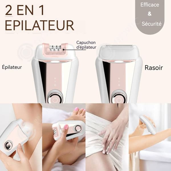 INN 2 i 1 Epilator 2 hastigheter 60 minuter Rakmaskin Tid Ben Hår Epilator Hårborttagning Armhålahår