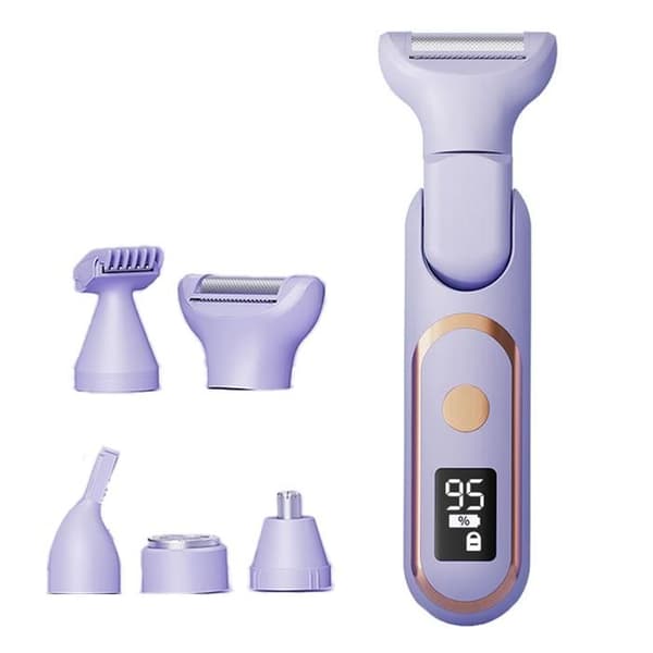 INN 5 i 1 epilator multifunktionell elektrisk epilator för kvinnor Ögonbrynstrimmer Laddningsset Type-C LCD-skärm LE