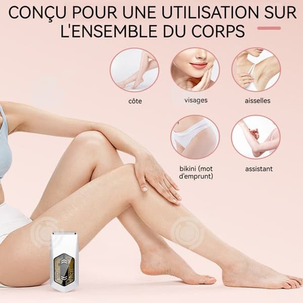 INN våt och torr sladdlös epilator för ben och kropp Vattentät med 6 trimmertillbehör och exfolierande kroppsspets