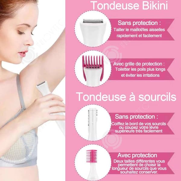 INN Ögonbrynsepilator 5 i 1 uppladdningsbar elektrisk epilator för kvinnor för ögonbryn armar ben armhålor bikinilinje med mera