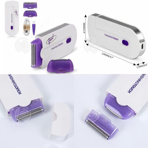 INN Epilator 30 minuters kontinuerlig användning 2 rakhuvuden 12x4,8x1,7 cm omedelbar och smärtfri ljussensor laser ra