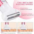 Miniatyrbild 3 av 4: INN Ögonbrynsepilator 400mAh 5 i 1 ögonbrynstrimmer för kvinnor Uppladdningsbar elektrisk epilator för ansikte Ögonbryn Kroppsmustasch