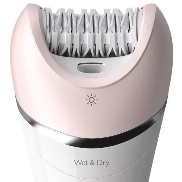 PHILIPS BRE721/00 Elektrisk epilator SerieS 8000 - Ansikte och kropp - 100 % vattentät - 8 tillbehör - Ergonomiskt handtag