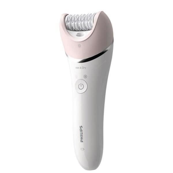 PHILIPS BRE721/00 Elektrisk epilator SerieS 8000 - Ansikte och kropp - 100 % vattentät - 8 tillbehör - Ergonomiskt handtag