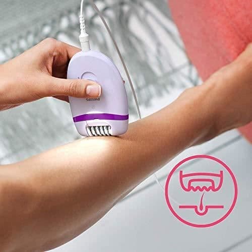 Philips BRE275-00 Satinelle Essential Epilator med integrerat ljus och 4 tillbehör - lila