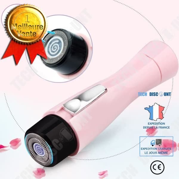 Elektrisk epilator - Tech Discount - Vattentät IPX7 - Trådlös - Tvättbar huvud