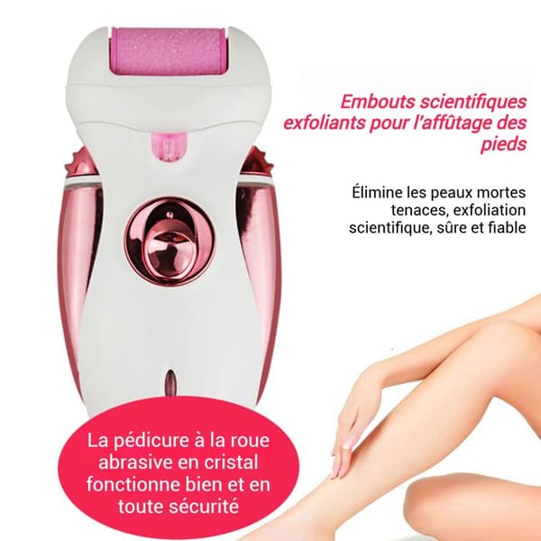 TD® Epilator Razor Pocket Rasp Kompakt och lätt pedikyrsats 4 i 1 smärtfri elektrisk rakapparat present för kvinnor under armarna