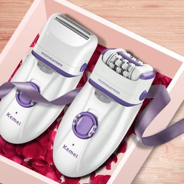 Epilator för kvinnor rakapparat för kvinnlig rakapparat 2 i 1 KM-2668 epilator