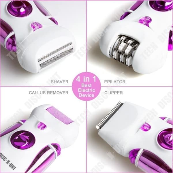 TD® Epilator Razor Pocket Rasp Kompakt och lätt pedikyrsats 4 i 1 smärtfri elektrisk rakapparat present för kvinnor under armarna