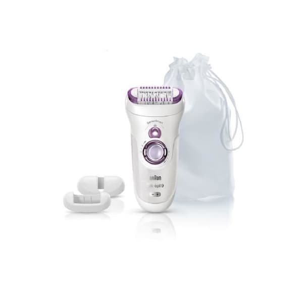 BRAUN Silk Epil Sensosmart sladdlös epilator - Vit och lila - 40 pincett - 2 hastigheter - Batteritid 50 min