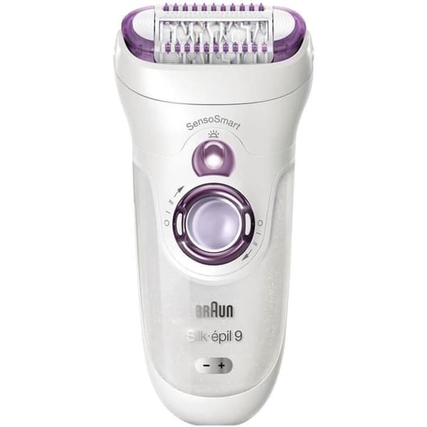 BRAUN Silk Epil Sensosmart sladdlös epilator - Vit och lila - 40 pincett - 2 hastigheter - Batteritid 50 min