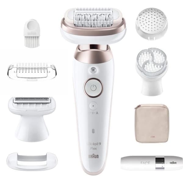 Eltråds epilator - BRAUN - SILK EPIL 9 Flex - 2 hastigheter - Trådlös - 50 min