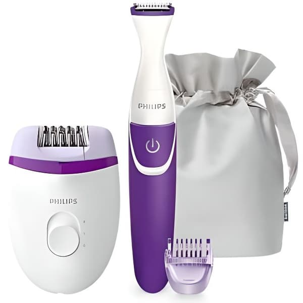 PHILIPS BRP505/00 Hårborttagningsset för kropp och bikini - Satinelle Compact elektrisk epilator + bikinitrimmer