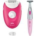 Miniatyrbild 1 av 6: Sladdansluten elektrisk epilator - BRAUN - Silk-épil 3 - Slät hud i veckor - 3-202 - Hallon