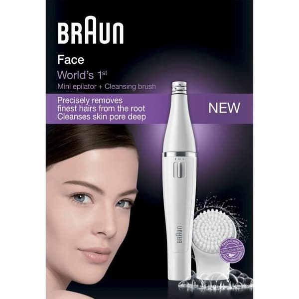 Braun FaceSpa 810 sähköinen epilaattori naisille, kasvojen karvanpoisto, puhdistusharja, kasvojen karvanpoistoon ja puhdistukseen