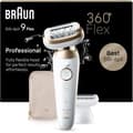Miniatyrbillede 2 af 6: Elektrisk epilator - BRAUN - Silk-épil 9 Flex - Nem hårfjerning - 9-041 3D - Hvid / Guld