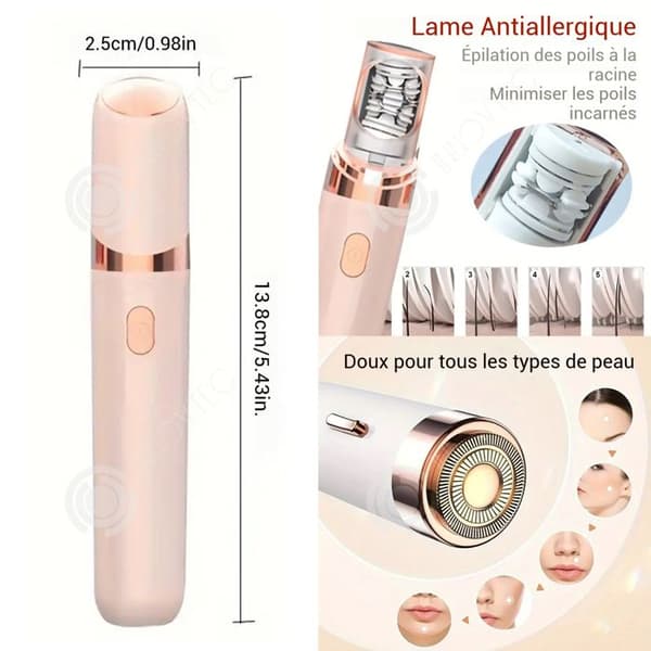 INN Mini epilator elektrisk 2 i 1 liten och bärbar 350mah uppladdningsbar rakhyvel för kvinnor ansikts epilator för kvinnor