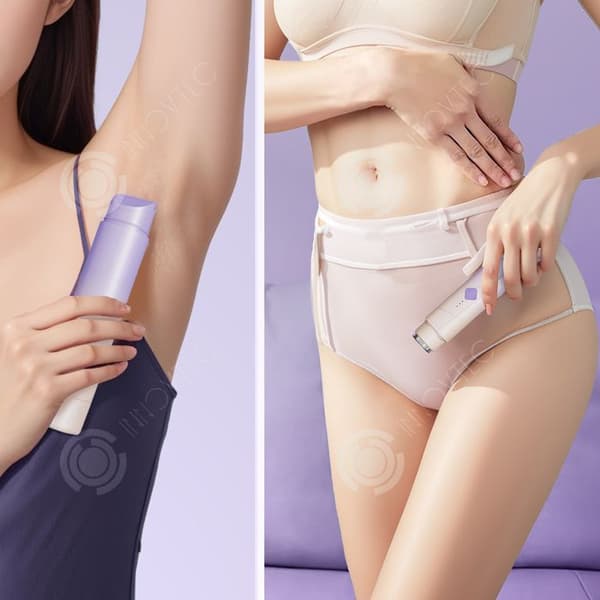 INN Epilator 300 mA Dubbeländad rund blad Anpassad för hela kroppen Skonsam mot huden Typ C laddning epilator