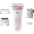 Miniatyrbillede 2 af 6: Elektrisk epilator - BRAUN - Silk-épil 7 - Nem hårfjerning - Langvarig glat hud - 7-030 - Hvid / Pink