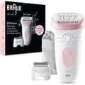 Miniatyrbillede 1 af 6: Elektrisk epilator - BRAUN - Silk-épil 7 - Nem hårfjerning - Langvarig glat hud - 7-030 - Hvid / Pink
