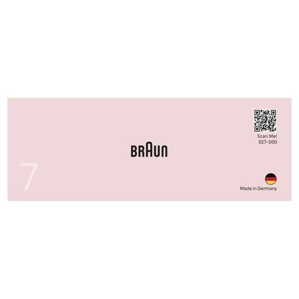 Elektrisk epilator - BRAUN - SILK EPIL 7 SE 7-000 - 2 hastigheter - Trådlös - 40 min - Vit / Rosa
