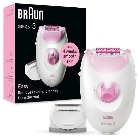 Epilator - BRAUN - SILK EPIL 3-031 - 20 pincetter - 2 hastigheter - Smartlight