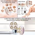 Miniatyrbild 3 av 4: INN Epilator 500mAH 4 svävande klipphuvuden epilator för kvinnor Anpassar sig efter hudens konturer elektrisk epilator Smärtfri och d