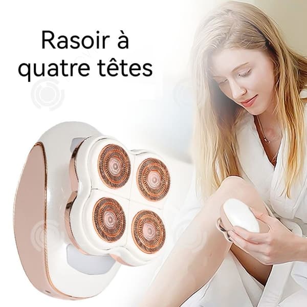 INN Epilator 500mAH 4 svävande klipphuvuden epilator för kvinnor Anpassar sig efter hudens konturer elektrisk epilator Smärtfri och d