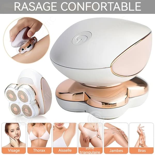 INN Epilator 500mAH 4 svävande klipphuvuden epilator för kvinnor Anpassar sig efter hudens konturer elektrisk epilator Smärtfri och d