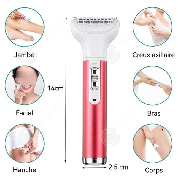 INN Epilator 5 i 1 400mah Multifunktionell epilator för kvinnor Mjukt och bekvämt rakning Tvättbart blad Rakapparat för f