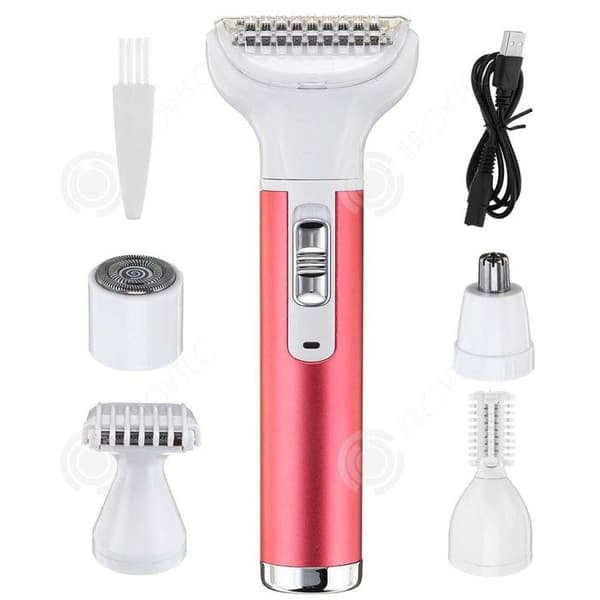 INN Epilator 5 i 1 400mah Multifunktionell epilator för kvinnor Mjukt och bekvämt rakning Tvättbart blad Rakapparat för f