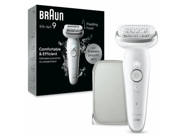 Braun 9-011 Silk-épil 9 epilator, hvit/sølv