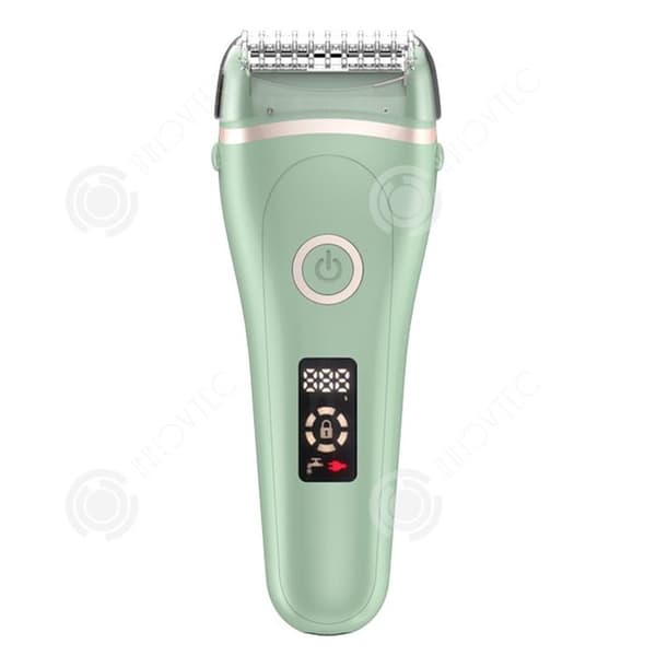 INN Epilator 600mAh två huvuden rostfritt stål användbar på alla delar av kroppen driftstid 70 minuter LED-display IPX7 grön
