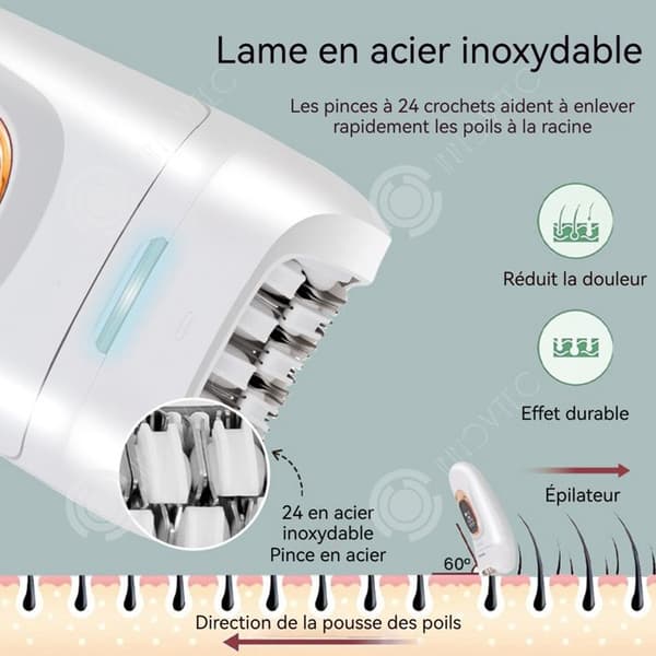 INN Elektrisk epilator 2 i 1 5w 800mah ipx7 vattentålig epilering och rakning 2 justerbara nivåer epilator för kvinnor rakapparat för kvinnor