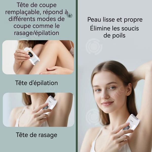 INN Elektrisk epilator 2 i 1 5w 800mah ipx7 vattentålig epilering och rakning 2 justerbara nivåer epilator för kvinnor rakapparat för kvinnor