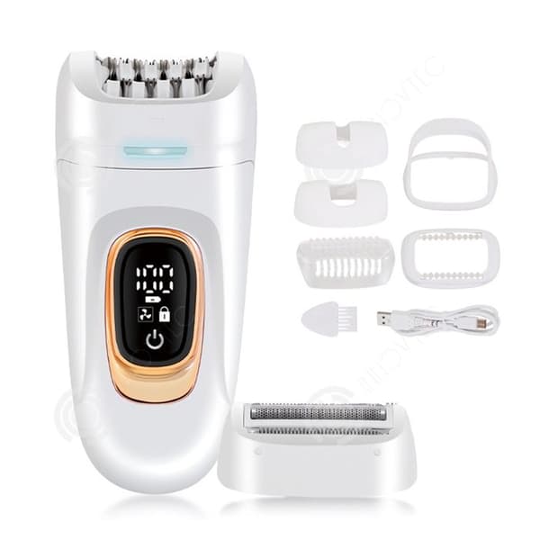 INN Elektrisk epilator 2 i 1 5w 800mah ipx7 vattentålig epilering och rakning 2 justerbara nivåer epilator för kvinnor rakapparat för kvinnor