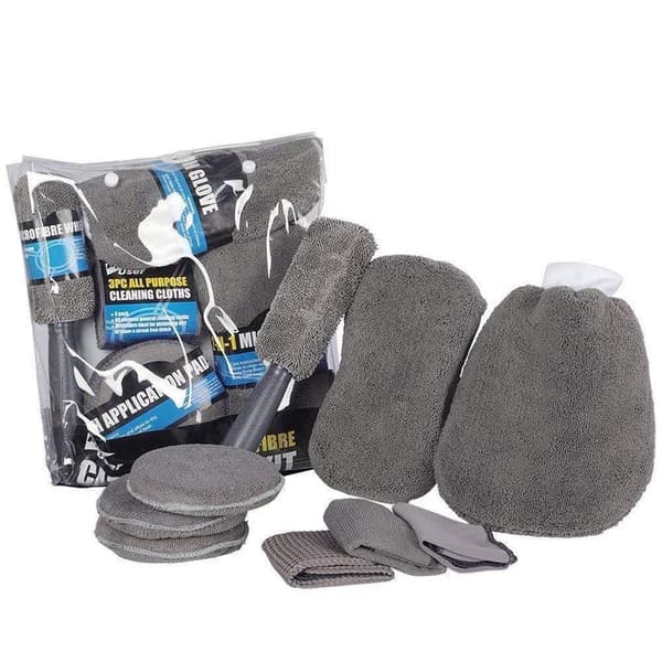 Effektfulla 9-Pack Microfibers Fordons Rengörings Set