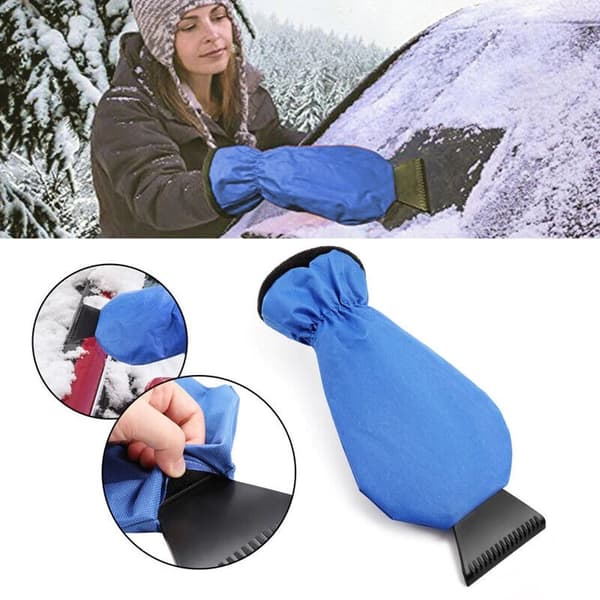 Is- och snöskrapa med värmande handske - Perfekt för kalla vinterdagar!